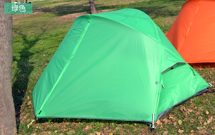 Cheap Goat Tents Ultralight Single Person 2 Door 20D Nylon Silicon Coated Waterproof Windproof Double Layer Two Doors Camping Tent Barraca Tienda   